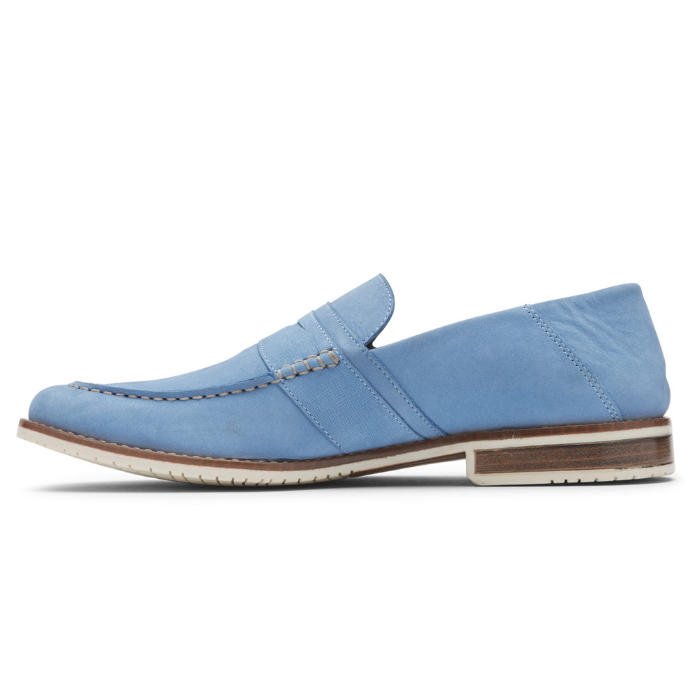 Rockport Singapore Mens Loafers - Style Purpose 3 Penny Blue - EH4063519